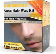 120G Wax Nose Wax Kit, Nose Hair Wax, Nose Wax with 40 Applicators, Quick & Pain