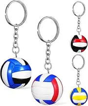 BESPORTBLE 4pcs Volleyball Key Rings Vibrant Sports Charms for Bags Keychains Realistic Volleyball Design Compact Accessories