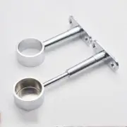 Premium Round Chrome Centre Support Bracket for Wardrobe Rail Rod Socket