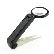 10X Mini LED Lighted Eyebrow Tweezers with Magnifying Glass MG1713-4