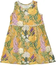 [Caihoyu] Toddler Girl Summer Tank Dresses Kids Fashion Midi Dress Birthday Gift, Multicolor10, 4 Years