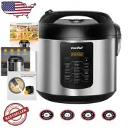Large Capacity Rice Cooker: 10 Cup Uncooked with Cool Touch Safety Feature