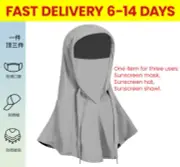 Women Sun UV Protection Face Cover Neck Scarf Ice Silk Mask Sunscreen mask hat