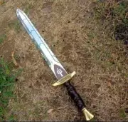 Riptide Sword of Percy Jackson Anaklusmos d2 steel Replica gift for Him with L/