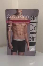 4 Pack Calvin Klein Boxer Briefs Microfiber Med(32-34) Underwear Blue Black Grey