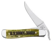 Case xx Knife Russlock U.S. Army Olive Green Bone 15058 Pocket Knives