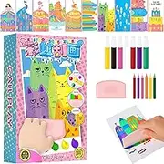 Rainbow Scratch Art, DIY Rainbow Scratch Art Kids, 20PCS DIY Rainbow Scratch Paper, Rainbow Scratch Mini Art Notes, DIY Scratches Art, DIY Postcard Gifts, DIY Scratch Art for Kids (1set)