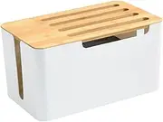 OKUMEYR Router Case Cable Organizer Box Storage for Power Lines Cables Durable Cord Management System for Home Electronics for Tidy Wire Management