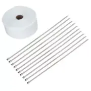 Exhaust Pipe Wrap Muffler Heat Wrap White High Heat Insulation Heat Insulation