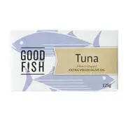 Organic Good Fish Skipjack Tuna in Extra Virgin Olive Oil CAN Bulk Buy 6 x 120g – Fresh, healthy organic delivery | Doorstep Organics