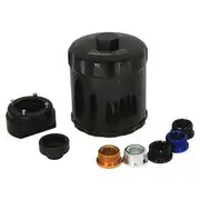 Aeroflow Spin On Reusable Billet Oil Filter - Black, AF64-2016BLK