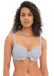 FREYA NEW SHORES INK UNDERWIRE PLUNGE BIKINI TOP & TIE SIDE BRIEF SET 30F / 8F