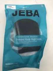 APEX JEBA DIAMOND COMPRESSION HOSIERY KNEE-HIGH SOCKS LARGE 20-30MM BLACK- NEW