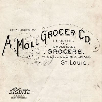 WATER DECAL: American Vintage Grocery Ad (Wood & Furniture Print Transfer) #026