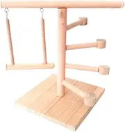 Bird Cage Stand - Safe Wooden Parrot Stand, Multifunctional Cockatiel Perch | Natural Bird Toys For Beginners, Indoor Aviary Accessory, Wooden Play Stand For Home Users, Bird Play Gym For Parrots, Tra
