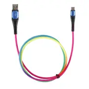 2 pcs 3A Type C Micro USB Colorful Fast Charging Data Cable For Huawei P30 Pro Mate 30 Xiaomi Mi9 9Pro Redmi 7A Redmi 6Pro OUKITEL Y4800 BLUE COLOR