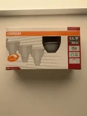 Osram LED Superstar GU10 X 4 Pack. 5.5W 380Im Daylight Downlight Globes
