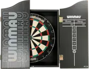 PRO STAR Micro Wire Dart board SET With Winmau Pro Line Black Dart Cabinet