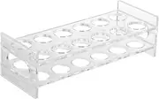HEALEEP Transparent Acrylic Shot Glass Holder Row Display Stand for Whisky Cups Portable Drink Storage Carrier for Bar Exhibition and Parties and Lightweight Design