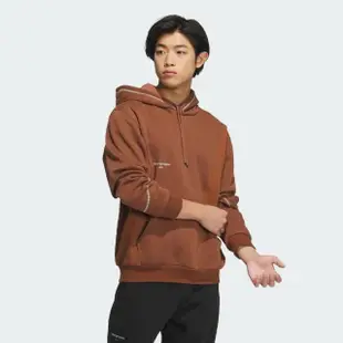 【adidas 愛迪達】上衣 男款 長袖上衣 帽T 運動 亞規 ST FL HOODIE 咖啡 IQ1365