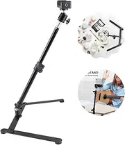 Adjustable Photo Copy Stand Projector Stand with Phone Clamp Overhead Phone Mount Phone Stand Mini Tripod Tabletop Monopod Stand Teaching Online Stand Mount