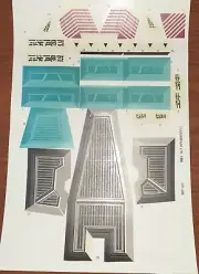 Vintage Star Wars Snowspeeder (Teal) Replacement Sticker Peel & Stick