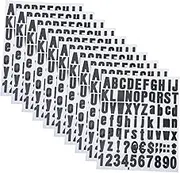 STOBOK 10 Sheets Adhesive Stickers for Mailbox Address Signs Alphabet Labels for Home Office Classroom Street Hotel Room Easy to Apply Design