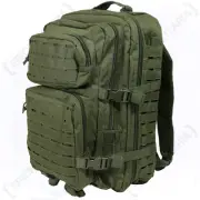 Laser Cut OLIVE GREEN Molle RUCKSACK 36L Large Assault Pack BACKPACK Army