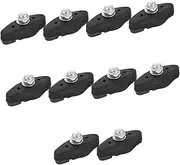 10Sets Bike Brake Blocks Dual Shaped Brake Pads for Mountain Road City Bikes Angled Tip Design for Enhanced Stopping Power Durable Rubber Metal Construction