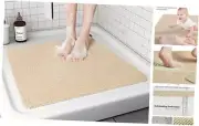 Non Slip Shower Mat, Comfortable Bath mat for Textured 24"x24" Beige