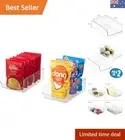 Elegant 2-Pack Clear Plastic Storage Containers for Pantry & Fridge Organization