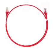 8WARE CAT6 Ultra Thin Slim Cable 15m - Red Color Premium RJ45 Ethernet Network LAN UTP Patch Cord 26AWG