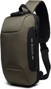 OZUKO sling bag for men anti theft backpacks with usb charger Travel Hiking Chest Bag Daypack water proof