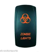 ORANGE ROCKER SWITCH LASER ETCHED 20A 12V ZOMBIE LIGHTS TRUCK