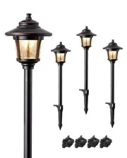 EDISHINE Low Voltage Landscape Lighting, 12-24V 3W 120LM 3000K Seed Glass Out...