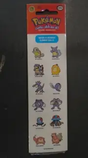 12 Pokemon Sticker Squirtle Wartortle Blastoise Slowpoke Slowbro Tentacool
