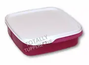 Tupperware Lunch-It Keeper Divided Bento Lunch Box Pink & White Square