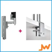 Atdec AWMS-4640 Single 460mm Monitor Arm F Clamp - Silver