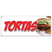 TORTAS� BANNER SIGN flatbread sweet cake mexican mexico sandwich grill