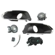 Front Bumper Fog Light+Cover+Wire+Switch Kit For Suzuki SX4 S-Cross 2014-2016 (for: Suzuki)