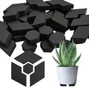 SNAILGARDEN 40Pcs Invisible Pot Feet, Composable Hexagon Flower Pot Feet Rise...