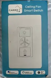 CARRO Pioneer Smart Wi-Fi Ceiling Fan Wall Switch (1-Gang), Works with Alexa,