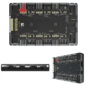 4Pin PWM & 5V 3Pin ARGB Cooler Master 1 to 6 HUB Fan Controller Hub Splitter