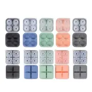 Ice Cube Tray for Freezers 4 Grid Silicone Molds Square Round Ice Makered Tool