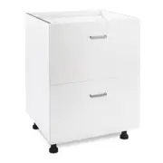 Flatpax 600mm White Utility 2 Drawer Cupboard