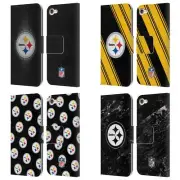 OFFICIAL NFL PITTSBURGH STEELERS ARTWORK LEATHER BOOK CASE FOR APPLE iPOD TOUCH