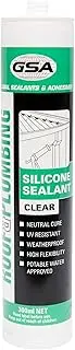 GSA Roof & Plumbing Silicone Sealant 300 g, Clear
