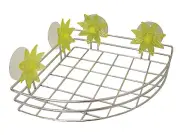(25005) Support Shelf Corner Bath Suction Flower Yellow
