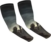 [FHEDVBN] Many Zombie Arm Sleeves Compression Arm Covers for Men Women Outdoor Sun Sleeves Cooling Sports Sleeve, Black