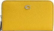 [Coach] Women's Medium Zip Around, Canary, One Size